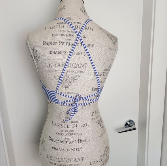 Roxy Stripe Halter Bikini Top - Picture 7 of 11